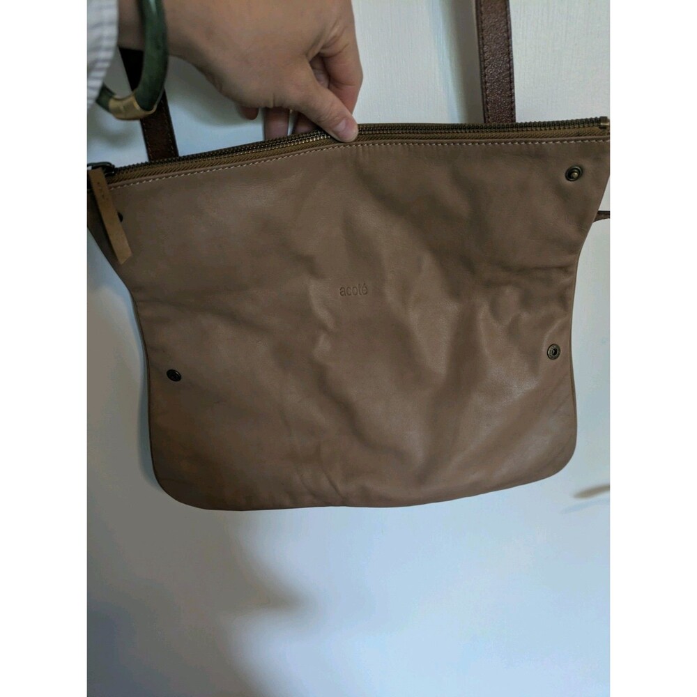 Acote Suede Purse  Bag Tan Women's Leather Handbag, Slight Wear Imperfections